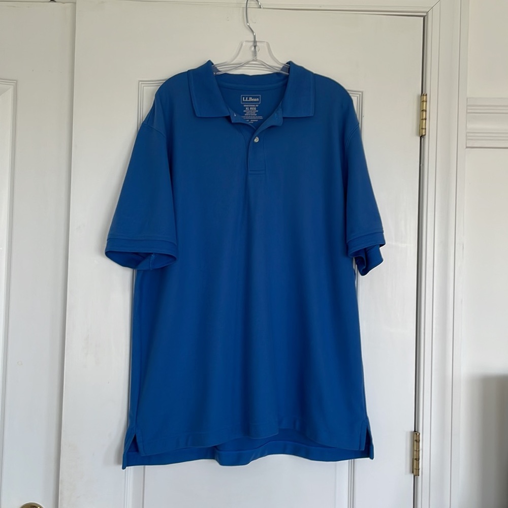 L.L. Bean Men’s Blue Short Sleeve Polo Shirt XL